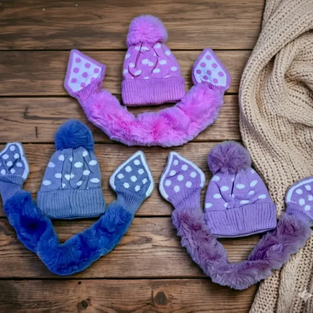 طاقية وكاشكول دافيين للأطفال